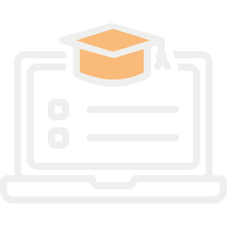 Laptop with graduation cap icon