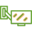 Icon of a wall-mounted display