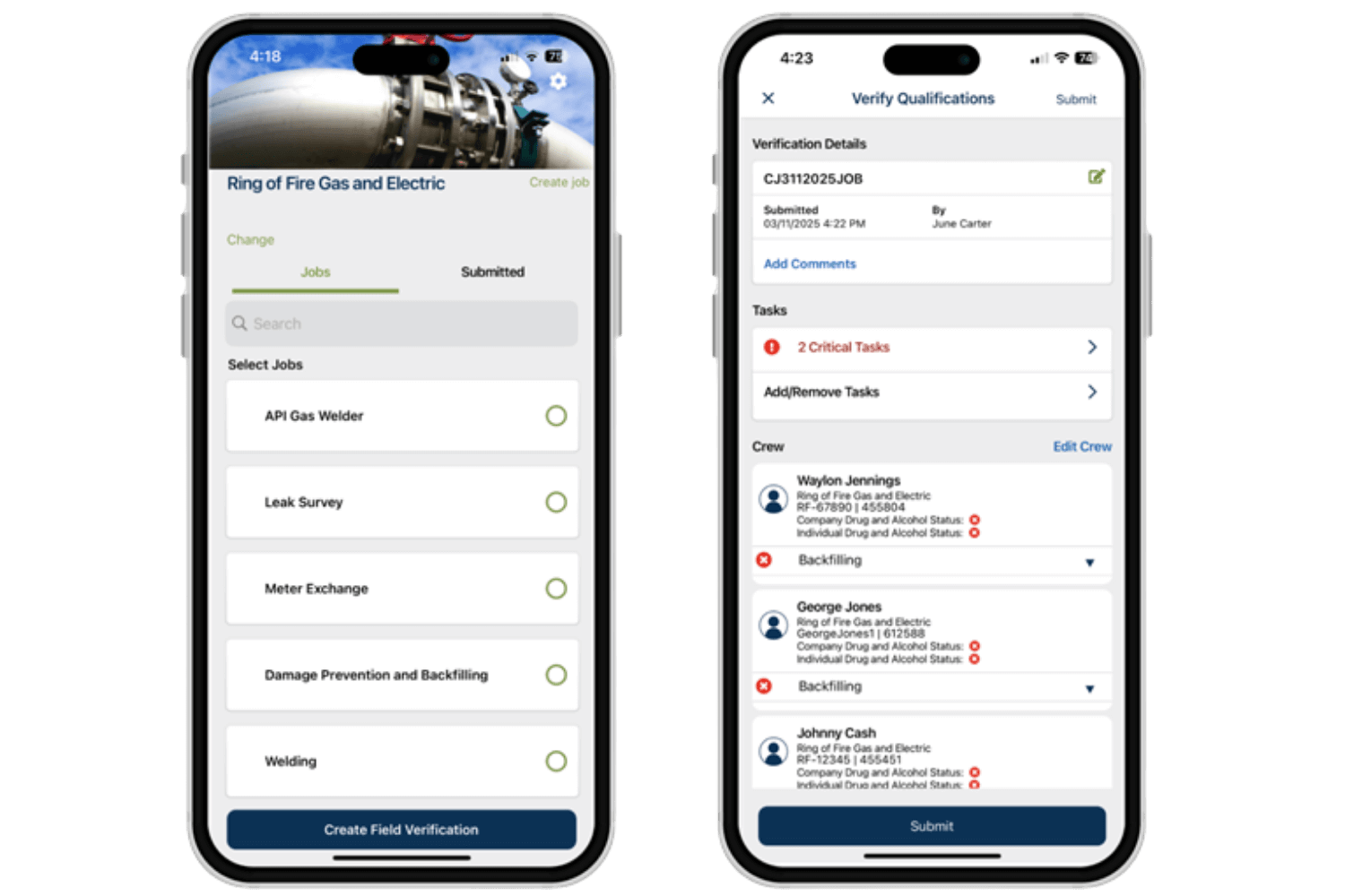 ITS Verify Screens on iPhone