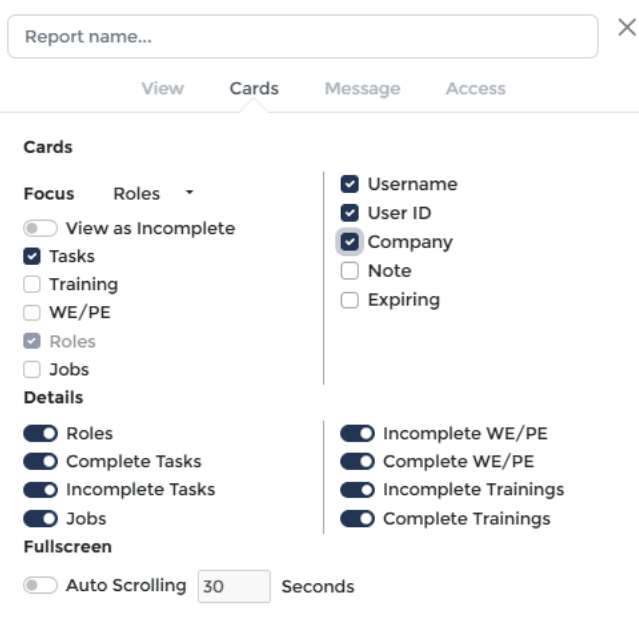ITS Live Card View Customization