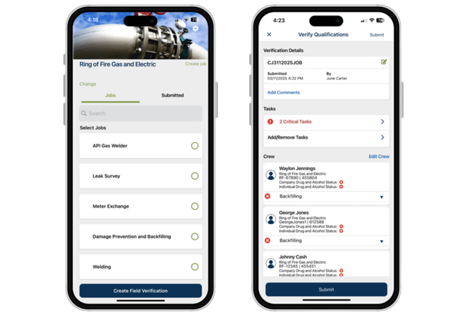 ITS Verify Screens on iPhone